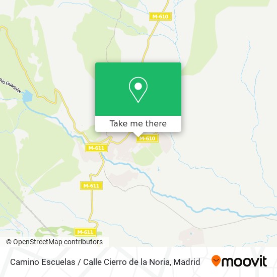mapa Camino Escuelas / Calle Cierro de la Noria