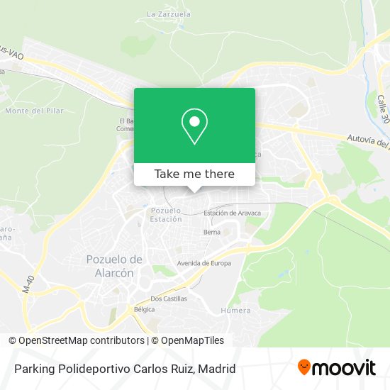 mapa Parking Polideportivo Carlos Ruiz