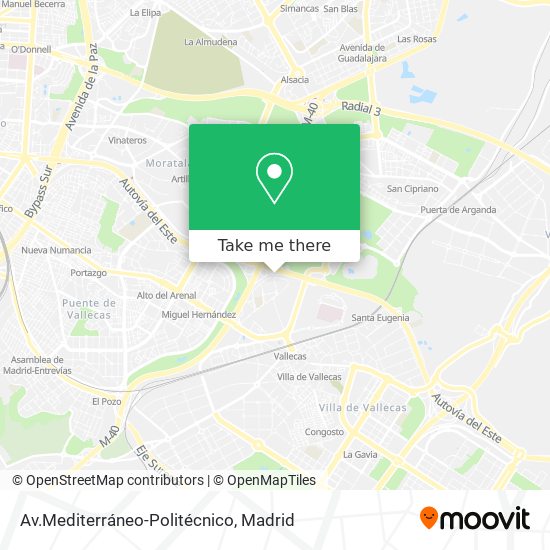 Av.Mediterráneo-Politécnico map