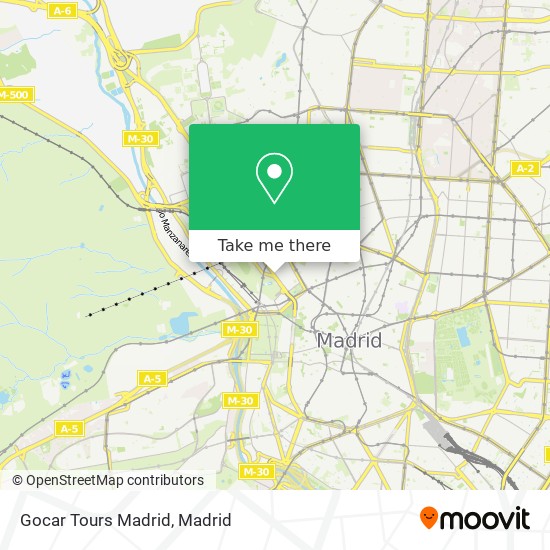 Gocar Tours Madrid map