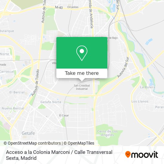 Acceso a la Colonia Marconi / Calle Transversal Sexta map