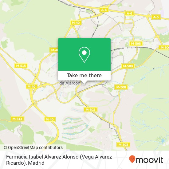 mapa Farmacia Isabel Álvarez Alonso (Vega Alvarez Ricardo)