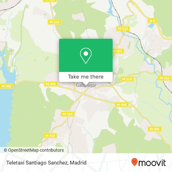 Teletaxi Santiago Sanchez map