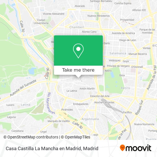 mapa Casa Castilla La Mancha en Madrid