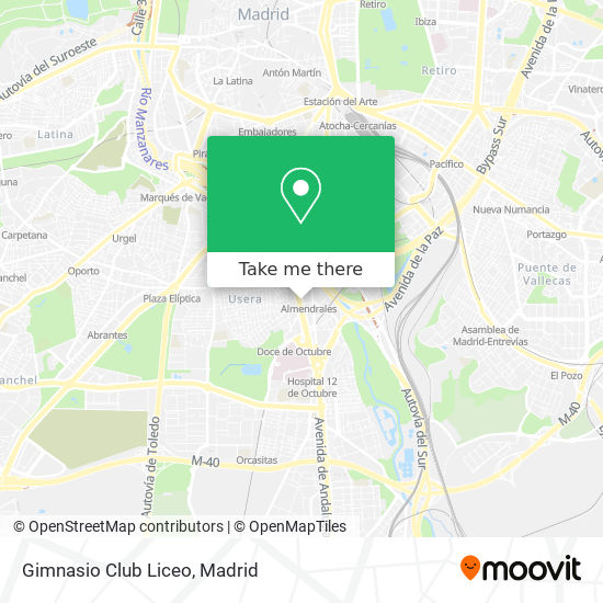 Gimnasio Club Liceo map