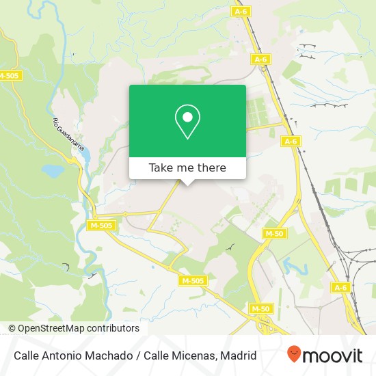 Calle Antonio Machado / Calle Micenas map