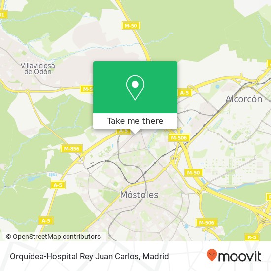 Orquídea-Hospital Rey Juan Carlos map