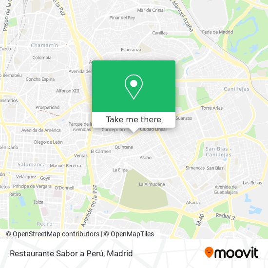 Restaurante Sabor a Perú map