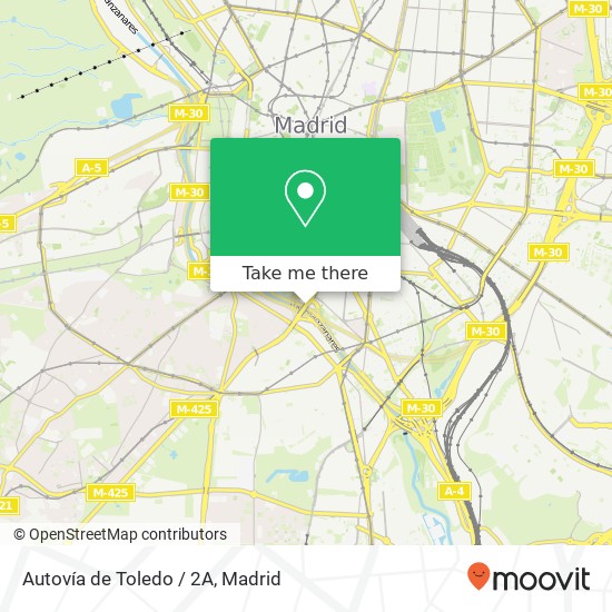 mapa Autovía de Toledo / 2A