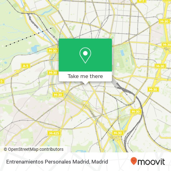 Entrenamientos Personales Madrid map