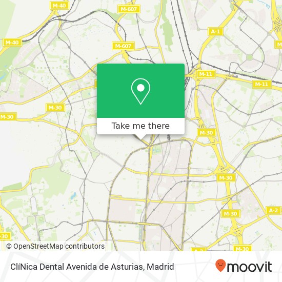 mapa ClíNica Dental Avenida de Asturias