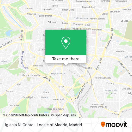 mapa Iglesia Ni Cristo - Locale of Madrid