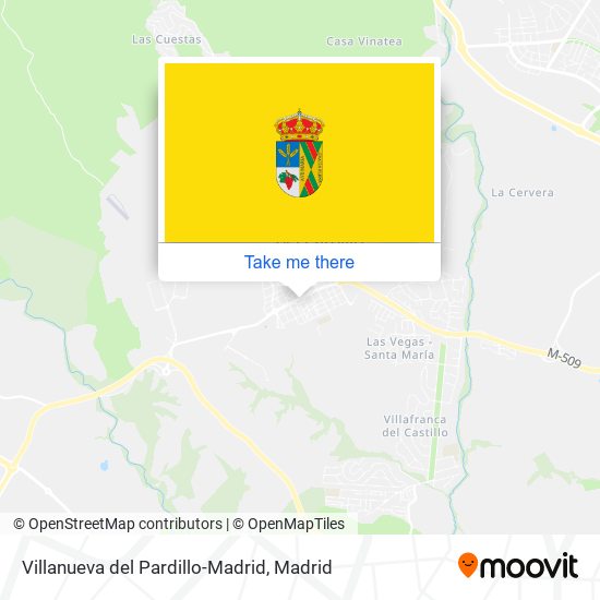 mapa Villanueva del Pardillo-Madrid