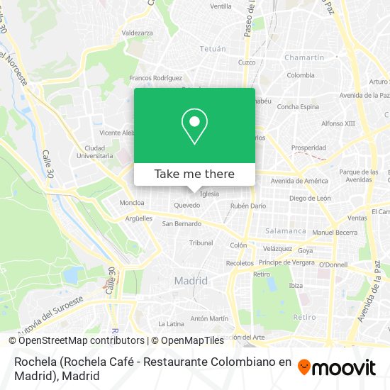 mapa Rochela (Rochela Café - Restaurante Colombiano en Madrid)