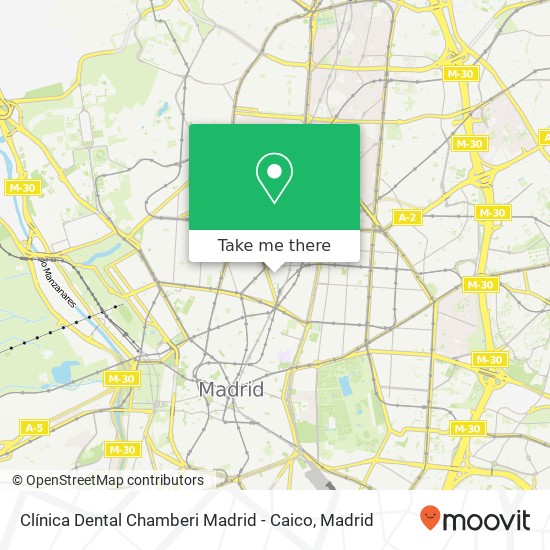 mapa Clínica Dental Chamberi Madrid - Caico