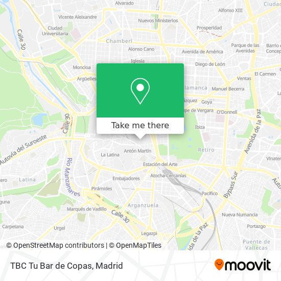 TBC Tu Bar de Copas map