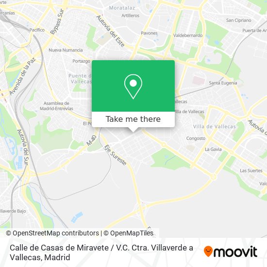mapa Calle de Casas de Miravete / V.C. Ctra. Villaverde a Vallecas