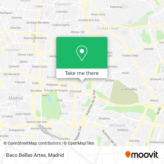 Baco Bellas Artes map