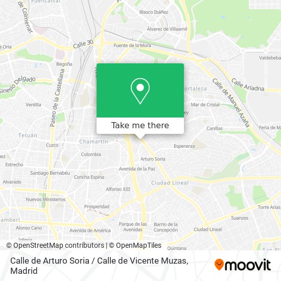 Calle de Arturo Soria / Calle de Vicente Muzas map