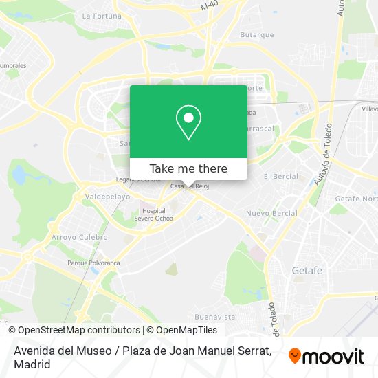 mapa Avenida del Museo / Plaza de Joan Manuel Serrat