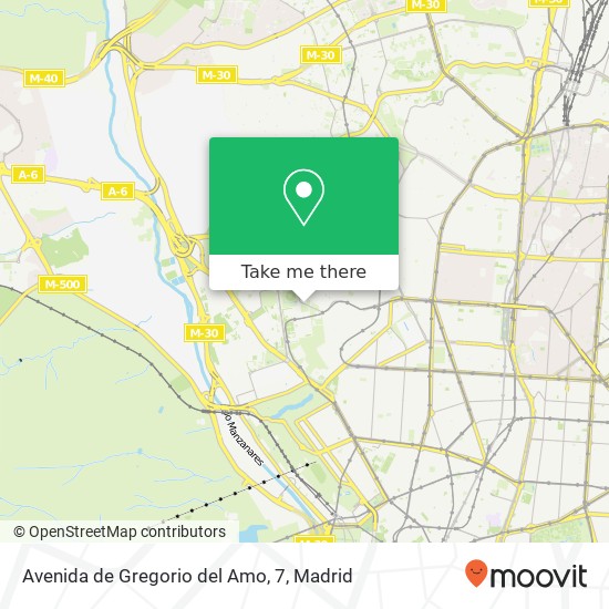 mapa Avenida de Gregorio del Amo, 7