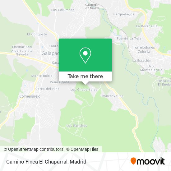 Camino Finca El Chaparral map