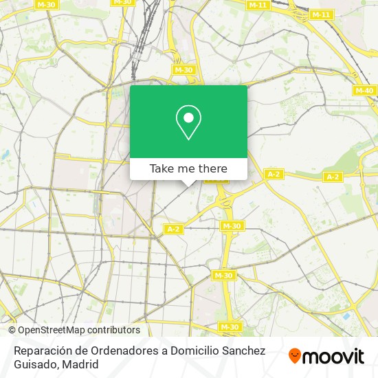 Reparación de Ordenadores a Domicilio Sanchez Guisado map