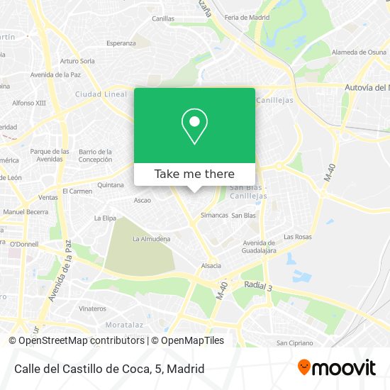 mapa Calle del Castillo de Coca, 5