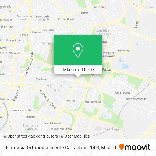 Farmacia Ortopedia Fuente Carrantona 14H map