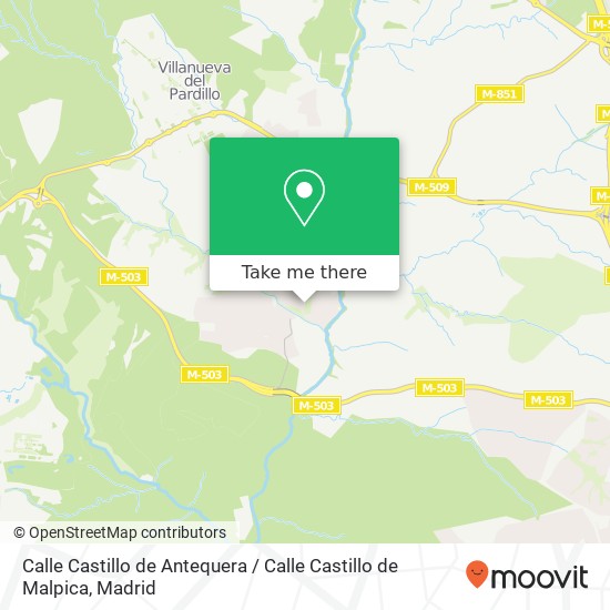 mapa Calle Castillo de Antequera / Calle Castillo de Malpica