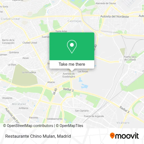 Restaurante Chino Mulan map