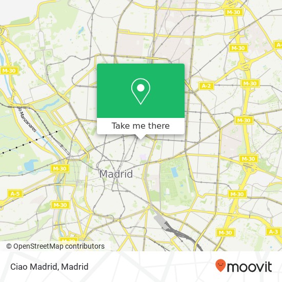 Ciao Madrid map