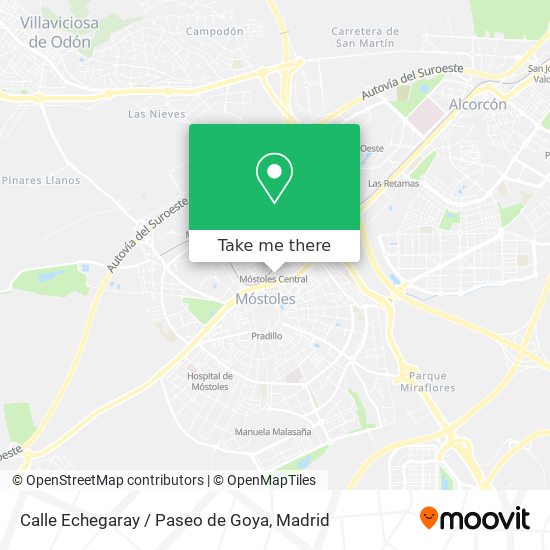 mapa Calle Echegaray / Paseo de Goya