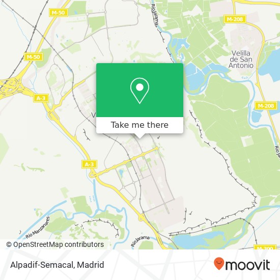 Alpadif-Semacal map