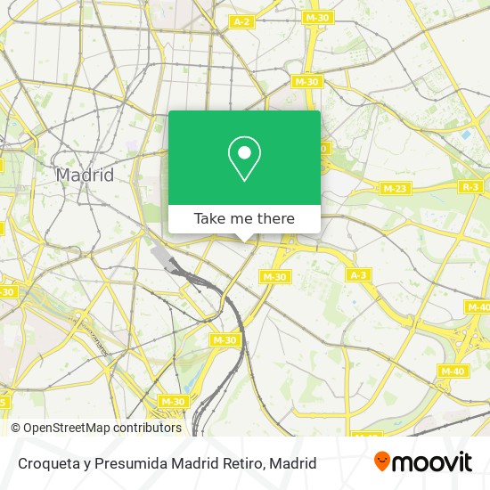 mapa Croqueta y Presumida Madrid Retiro