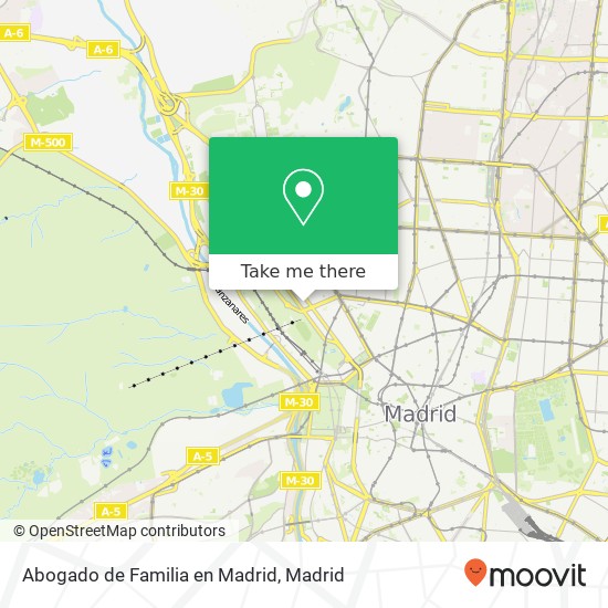 mapa Abogado de Familia en Madrid