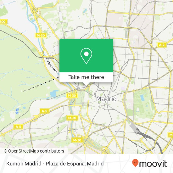 mapa Kumon Madrid - Plaza de España