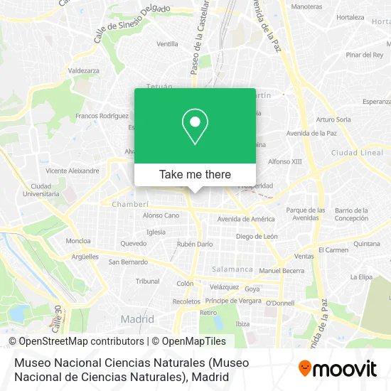 Museo Nacional Ciencias Naturales map