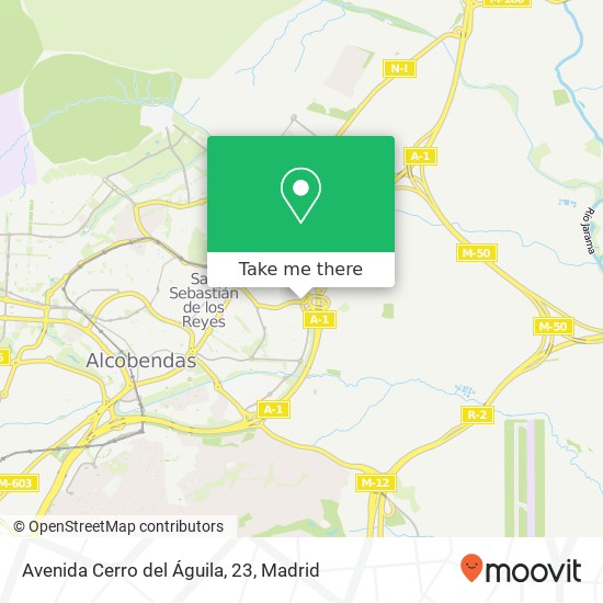 mapa Avenida Cerro del Águila, 23