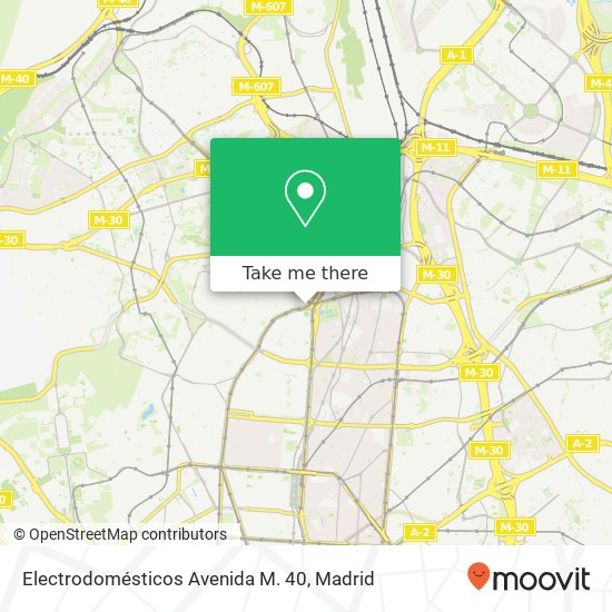 Electrodomésticos Avenida M. 40 map