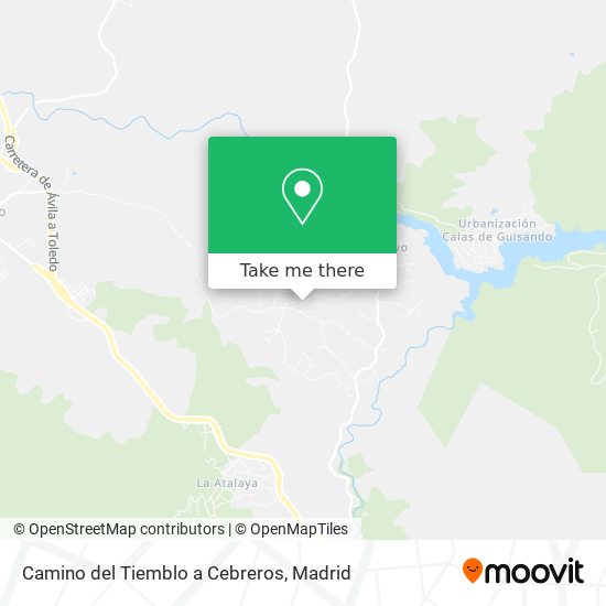 Camino del Tiemblo a Cebreros map