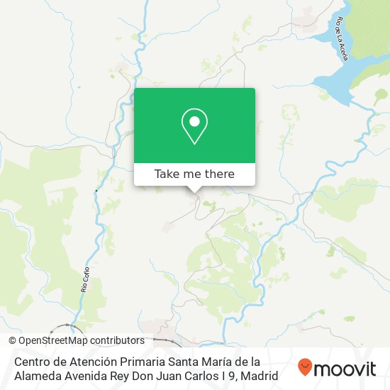 mapa Centro de Atención Primaria Santa María de la Alameda Avenida Rey Don Juan Carlos I 9