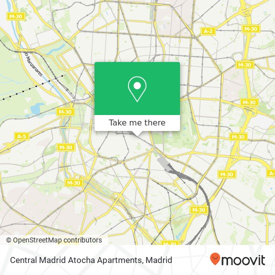 Central Madrid Atocha Apartments map