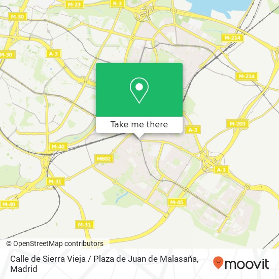 mapa Calle de Sierra Vieja / Plaza de Juan de Malasaña