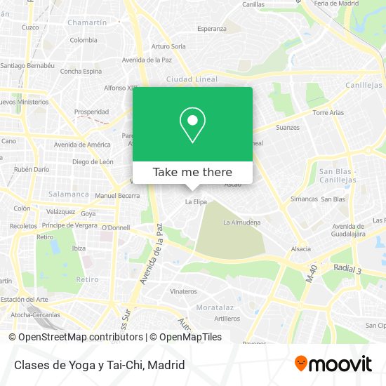 mapa Clases de Yoga y Tai-Chi