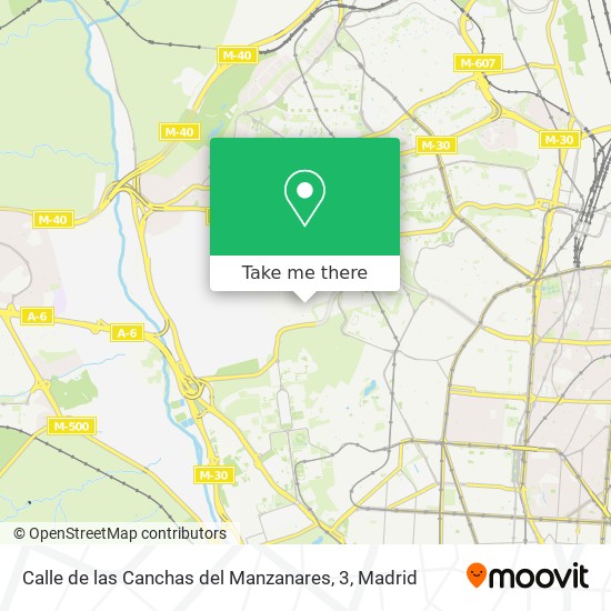 Calle de las Canchas del Manzanares, 3 map