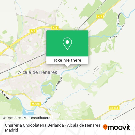 mapa Churrería Chocolatería Berlanga - Alcalá de Henares