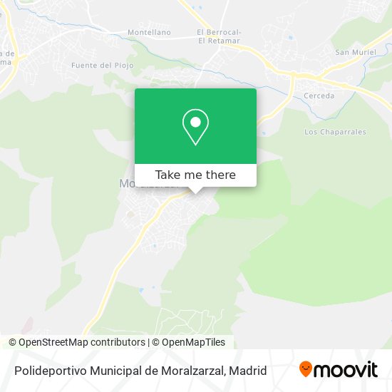 mapa Polideportivo Municipal de Moralzarzal