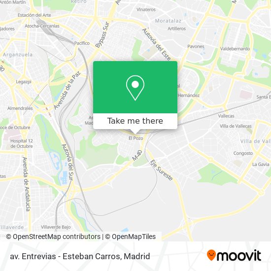 av. Entrevias - Esteban Carros map