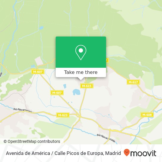 mapa Avenida de América / Calle Picos de Europa